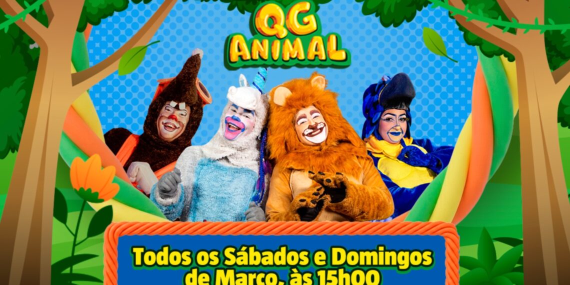 Fenômeno do YouTube com 15 milhões de views, QG Animal chega ao Teatro Multiplan com show interativo para toda a família