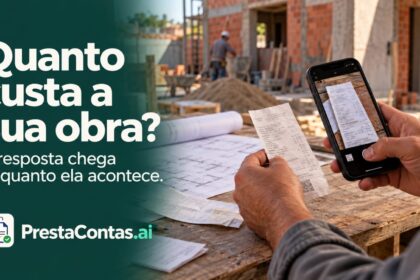 PrestaContas.ai mostra o custo real da obra enquanto ela acontece